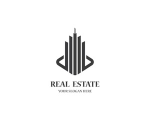 Real estate logo icon illustration