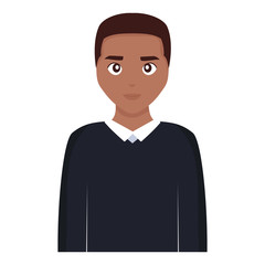 young and casual black man character