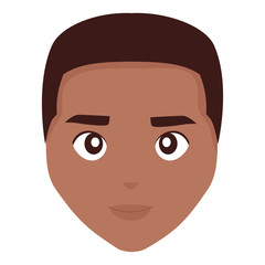 young black man head character