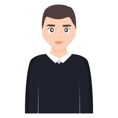 young and casual man character