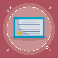 graduation certificate isolated icon