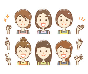 主婦　アイコン　カスタマイズセット