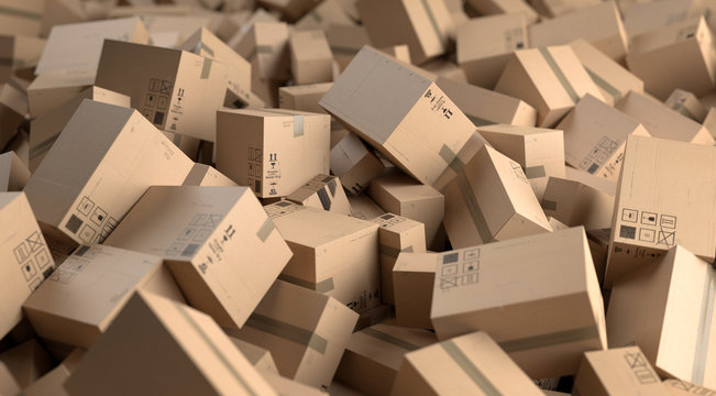 3D Illustration Versand und Logistik