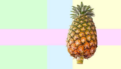 Fresh pineapple. (clipping path)