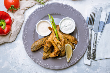 fried sprat on plate