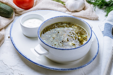 Soup with sorrel