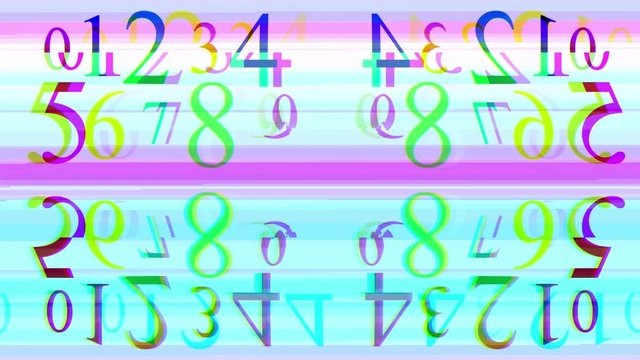 numbers code information clock counting