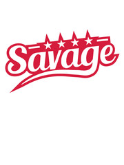 Obraz premium savage sterne kontur tier text logo wild gefährlich brutal monster böse primitiv design cool