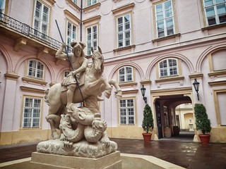 Fototapeta na wymiar fountain in Bratislava