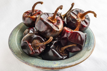 Cascabel Chili Peppers in a Bowl