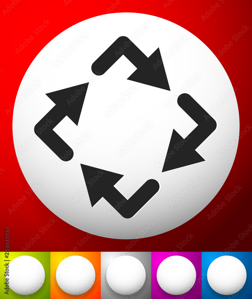 Poster Circular arrows icon, Rotating arrows. Clockwise arrows