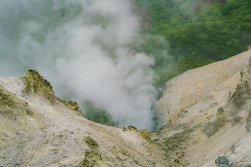 The famous Noboribetsu Jigokudani - Hell valley