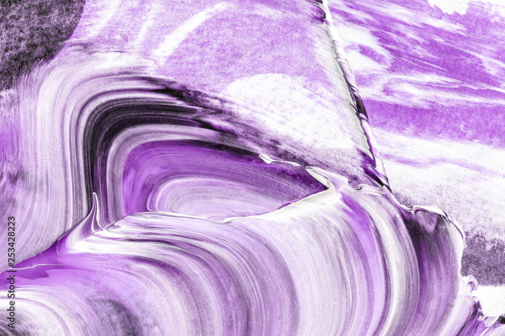 Poster paint texture colorful abstract lines and splatter textured strokes of painting macro close up backg
