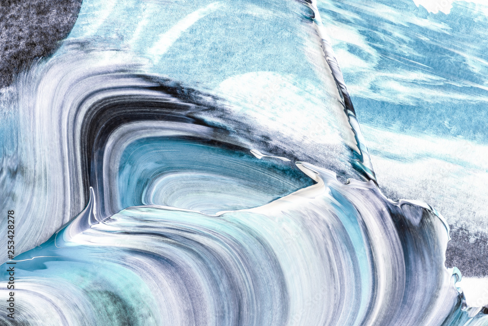 Poster paint texture colorful abstract lines and splatter textured strokes of painting macro close up backg