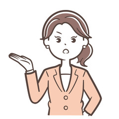 スーツ女性　叱る