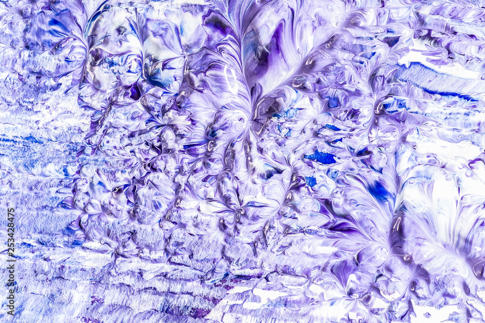 Poster paint texture colorful abstract lines and splatter textured strokes of painting macro close up backg