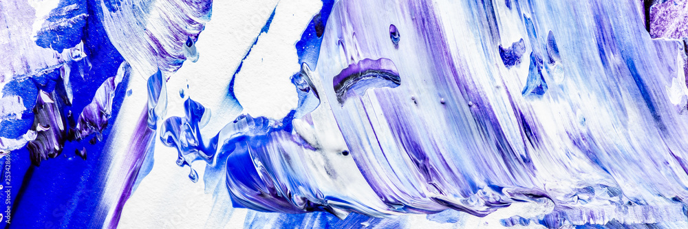 Poster paint texture colorful abstract lines and splatter textured strokes of painting macro close up backg