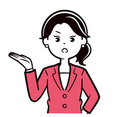 スーツ女性　叱る