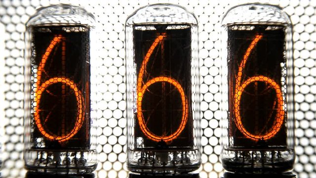 the numbers 666 and 000 are flashing on the counters, devil number