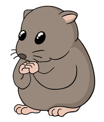 adorable hamster illustration