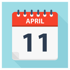 April 11 - Calendar Icon - Calendar design template