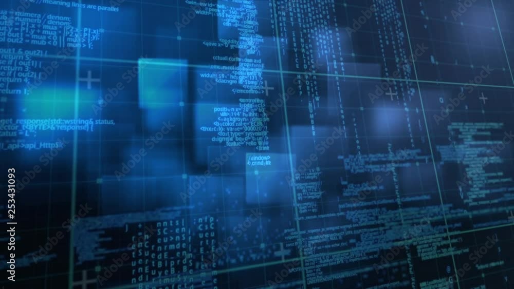 Poster digital animation of data information