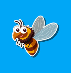 A bumblebee sticker template