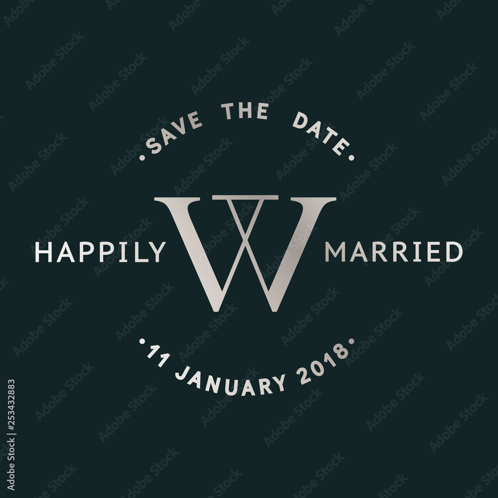 Sticker Save the date banner