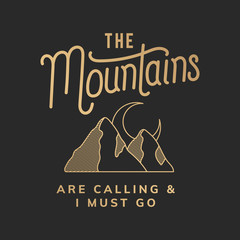 The mountains are calling illustration