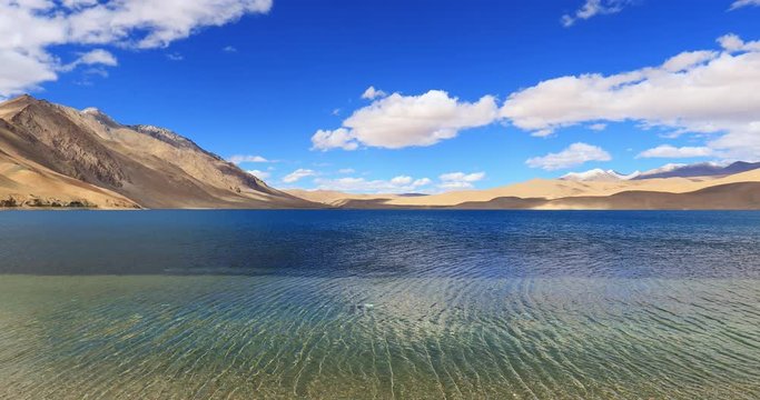 Ladakh India travel nature landscape. Tso Moriri mountain lake epic view