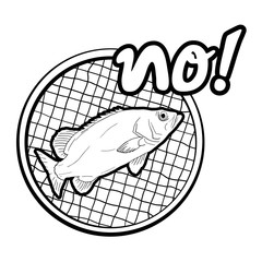 trapped fish illustration