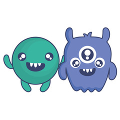 crazy monsters couple comic characters