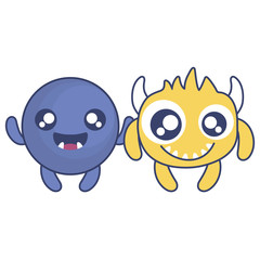 crazy monsters couple comic characters