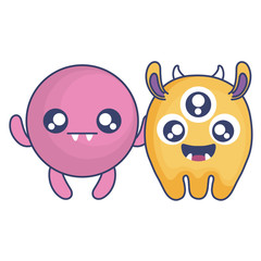 crazy monsters couple comic characters