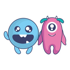 crazy monsters couple comic characters