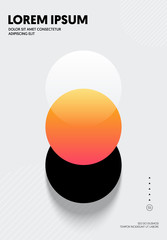 Abstract gradient geometric shape layout design template background modern art style