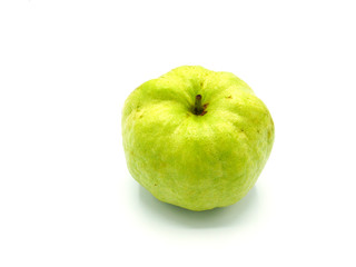 Fresh guava fruit isolated on white background.