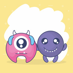 crazy monsters couple comic characters