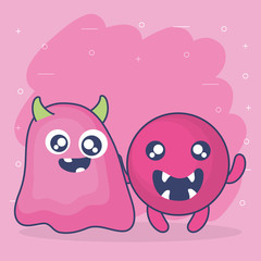 crazy monsters couple comic characters