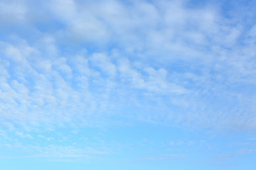 beautiful clear blue sky with fluffy white cloud in the morning day good weather