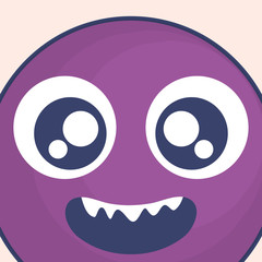 emoticon face with crazy teeth