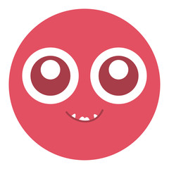 emoticon face with crazy teeth