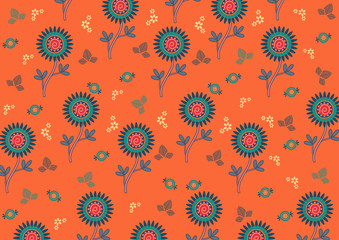 Fototapeta na wymiar Paisley vector pattern Indian art for printing on fabric batik style background