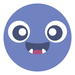 emoticon face with crazy teeth