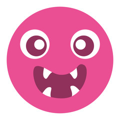 emoticon face with crazy teeth