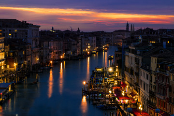 venice grand canal in the sunset