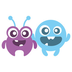 crazy monsters couple comic characters