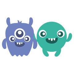 crazy monsters couple comic characters