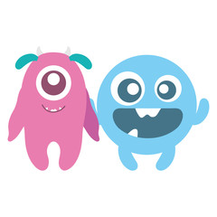 crazy monsters couple comic characters