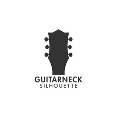 Guitar neck logo design template vector isolated